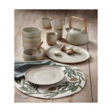SALE Matte Reactive Speckle Texture Glaze Platter - Beige
