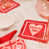 Stamp of Love Cocktail Napkins Set of 4