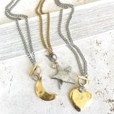 Star moon heart mixed meta necklaces no tarnish jewelry 2025