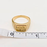 "Rich bitch" 18K Gold Plated Stainless Steel Ring - FGS