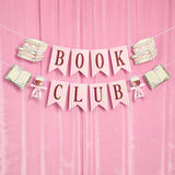 Book Club Banner | girls night, book party, wine, pink | 5"