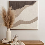 Very large abstract framed plaster canvas