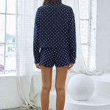 Polka dot zip-up jacket