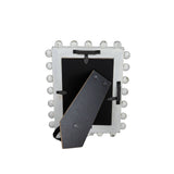 Belle 4x6 Photo Picture Frame Ball Accents of White Wood