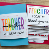 Teacher Appreciation Waterfall Single Gift Card Holder