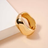 Wide Wavy Cuff Bracelet