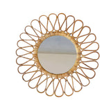 25 " Round Handmade Rattan Cane Wall Mirror