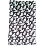 Scary Ghost Pattern Halloween Decor Waffle Tea Towel