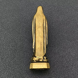 Small Brass Virgin Mary Statue Desktop Ornaments Decoration