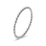 Stainless Steel Braided Stacking Ring - Hypoallergenic