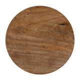 Trays Set of 2 - Brown Mango Wood Round Risers, 8/10 in.