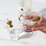 Raye™ Heavy-Base Stemless Crystal Martini Glasses - Set of 4