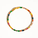Shiloh 18K Gold Multicolor CZ Chain Bracelet