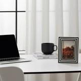Black/White 4x6 in. Resin Dimensional Lines Photo Frame