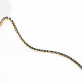 18K Gold PVD Jet Black Tennis Chain Bracelet / Anklet