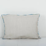 Zebra Silk Ikat Velvet Pillow Cover - Handloom Blue Animal