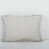 Zebra Silk Ikat Velvet Pillow Cover - Handloom Blue Animal