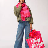 "VERY MERRY" GIFTING TOTE,RED