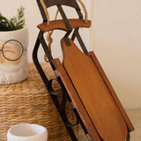 METAL AND WOOD CHRISTMAS SLED