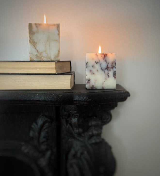 Marble Candle- White Label Ready