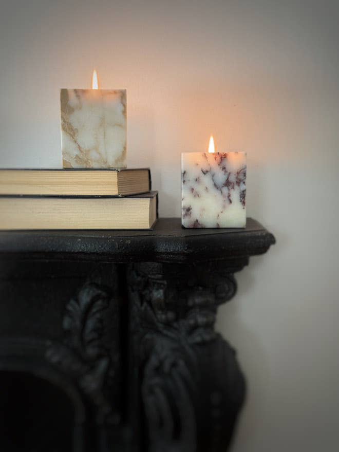 Marble Candle- White Label Ready