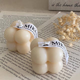 Small Bubble Cube Sculptural Decoration Candle