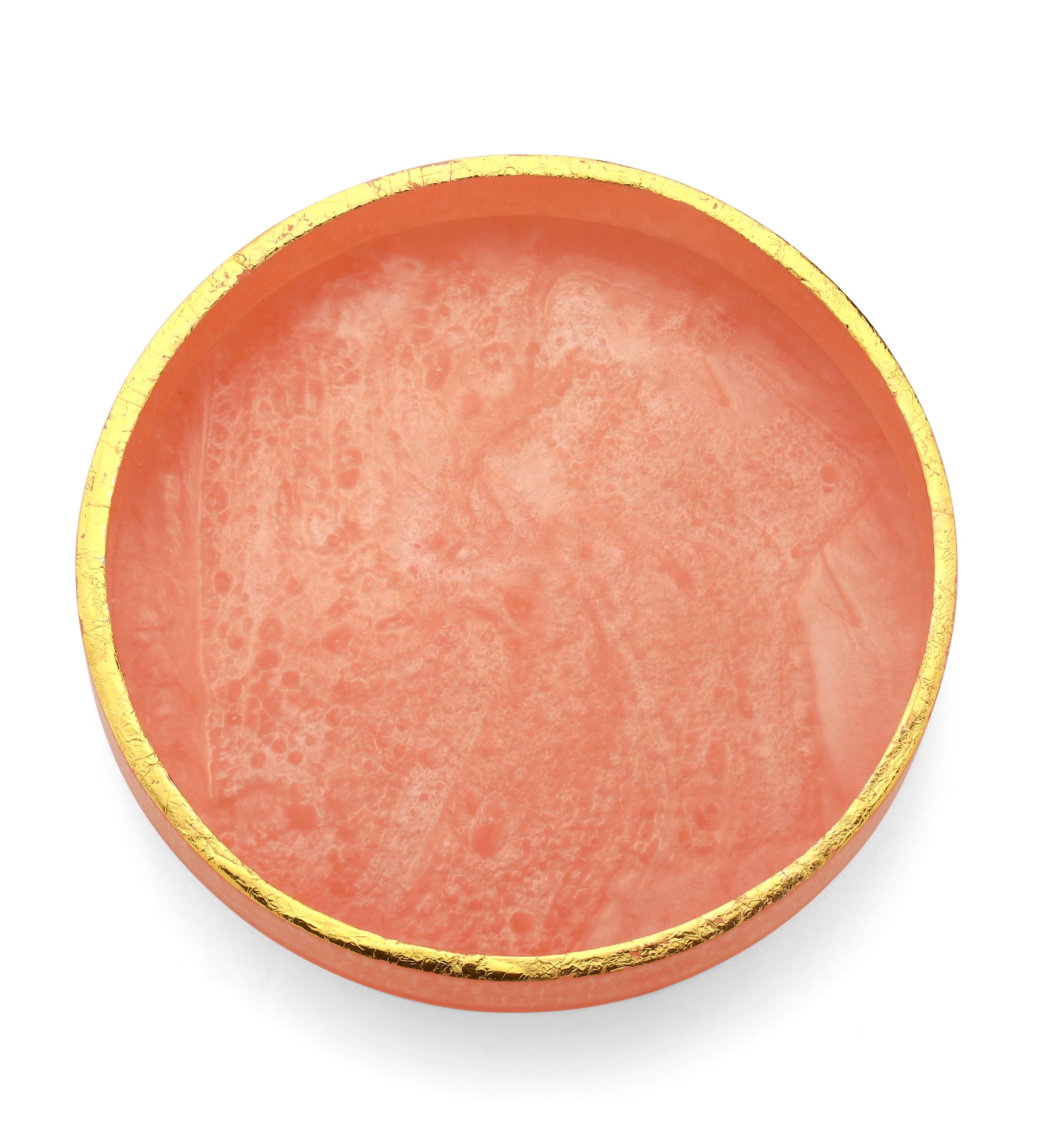 Pink Resin Round Serving  Tray