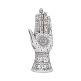 White 10 in. Resin Tattoo Hand Sculpture