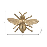 Figurine - Gold Metal Decorative Solid Busy Bee, 8 in.