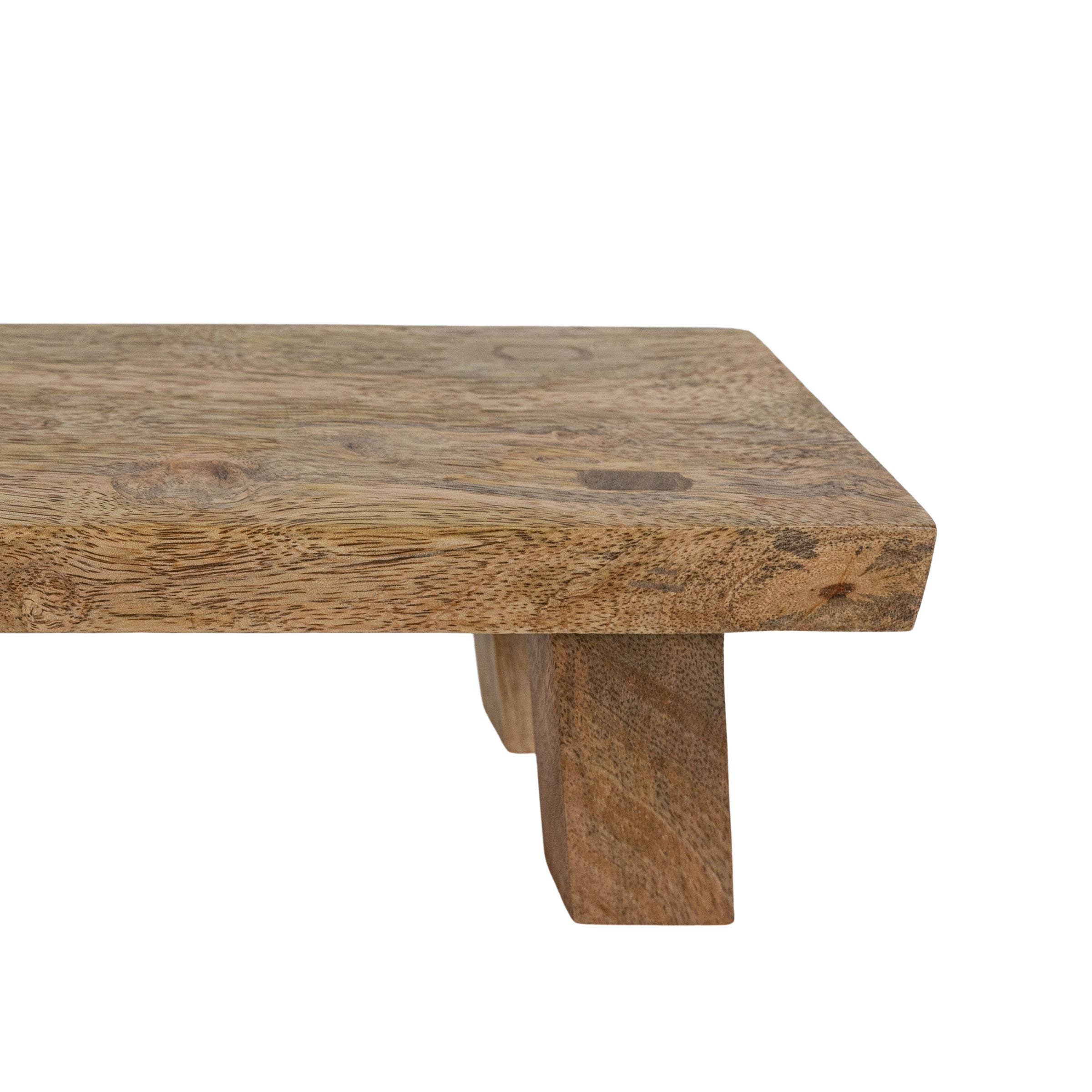 Hazel Footed Stool Mango Wood Farmhouse Riser