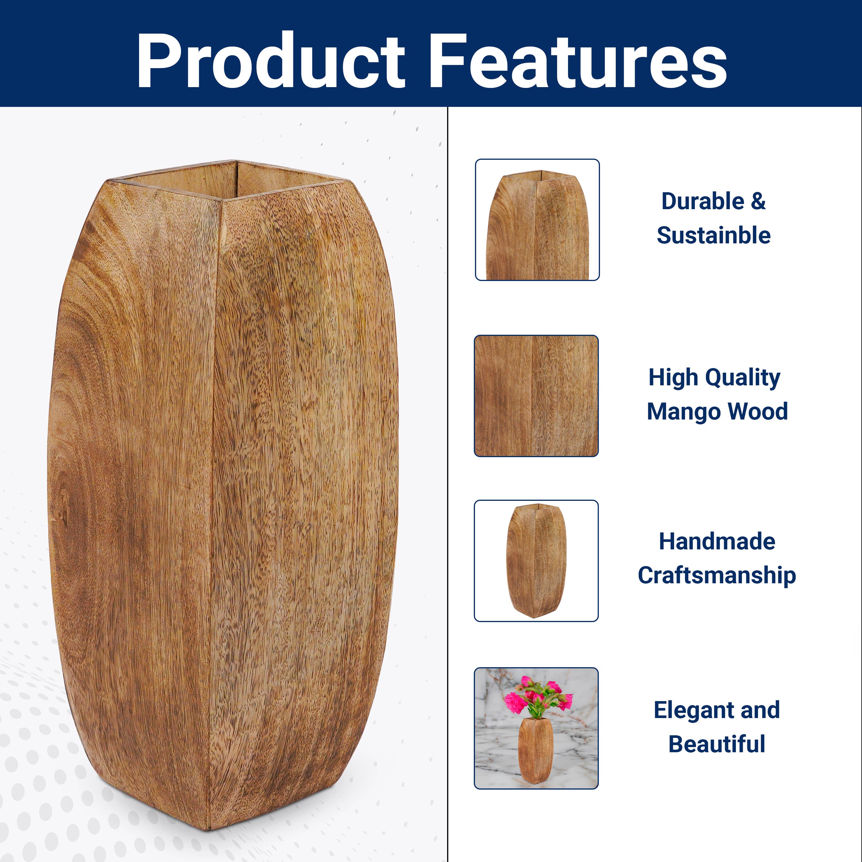 Manas Mangowood Vase
