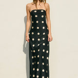 Gentle Whisper Strapless Tie Back Maxi Dress