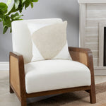 Velvet Throw Pillow With Geometric Design