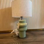 Sage Lamp with Oatmeal Shade