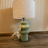 Sage Lamp with Oatmeal Shade