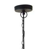 17"W Sabrina Glam Black, Gold, and Silver Drum Shade Pendant