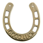 Brass Good Luck Horse Shoe - 4.75"L, 4"W