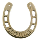Brass Good Luck Horse Shoe - 4.75"L, 4"W