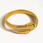 Paix 18K Gold Non-Tarnish Serpent Bangle