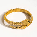 Paix 18K Gold Non-Tarnish Serpent Bangle