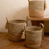 Attractive Coastal Charm Tassel Basket