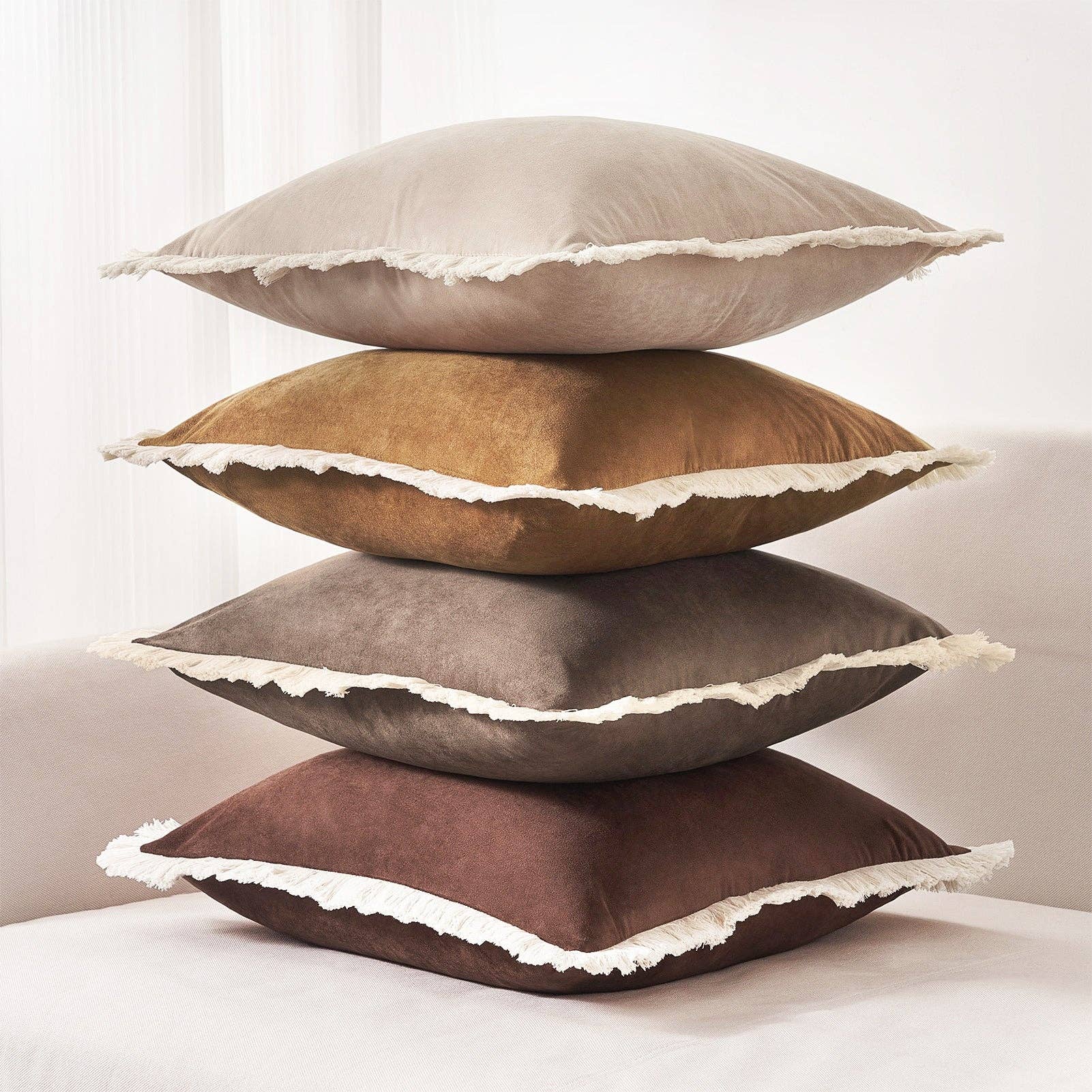 Nacazcol Pillows (each) - Brown/Caramel