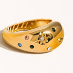 Angela 18K Gold Non-Tarnish Star Dome Ring