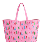 "FA LA LA" GIFTING TOTE,PINK
