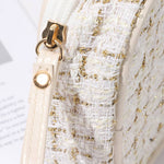 ....SI-26554 Plaid Tweed Cosmetic Makeup Travel Case