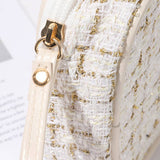 ....SI-26554 Plaid Tweed Cosmetic Makeup Travel Case