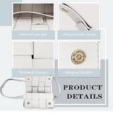 "...._ Vegan Leather Woven Crossbody Waist Bag