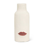 Tall Red Lip Vase-10"H