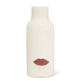 Tall Red Lip Vase-10"H