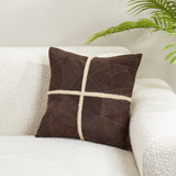 Distinct Patchwork Leather Pillow